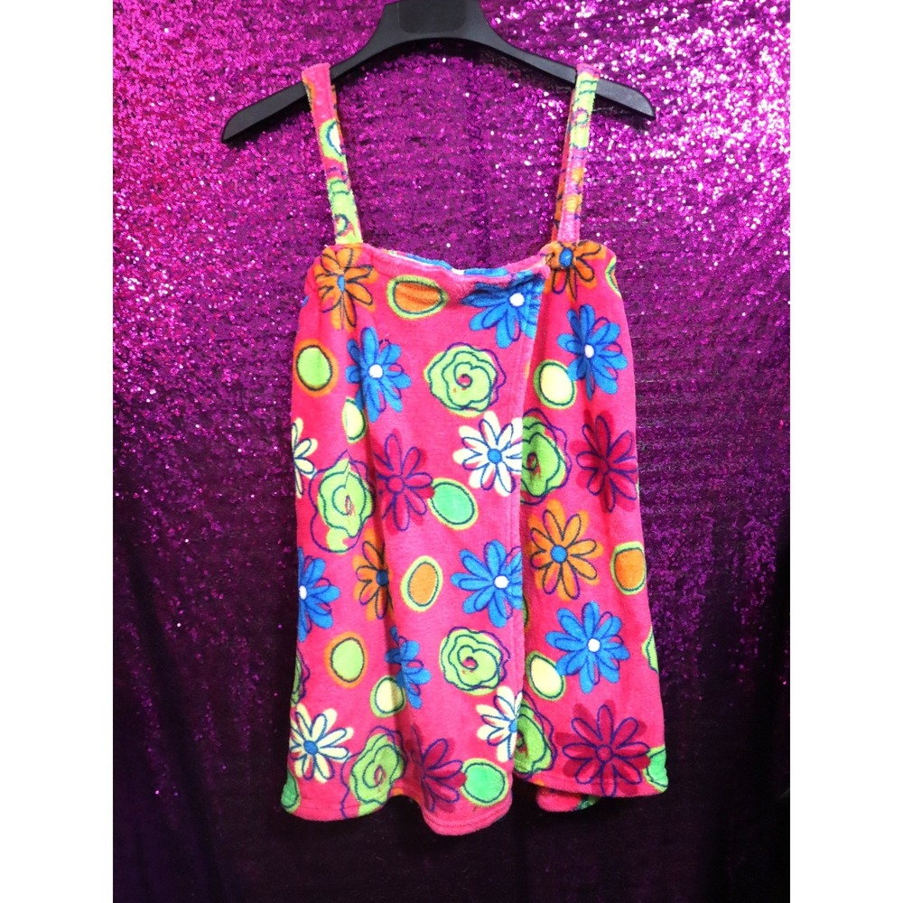 Pink Floral Spa Towel Wrap Large Carol's Bed and Bath Women Fleece Loungewear
